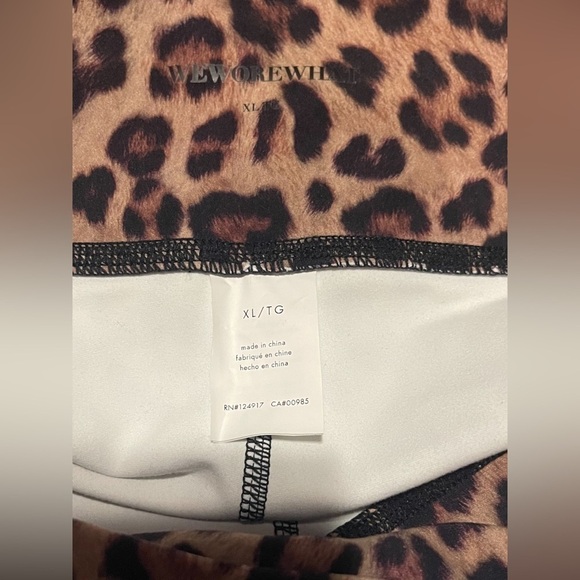 WeWoreWhat Cheetah Leopard Print Gold Chain Bike Shorts Animal print XL - Picture 12 of 16